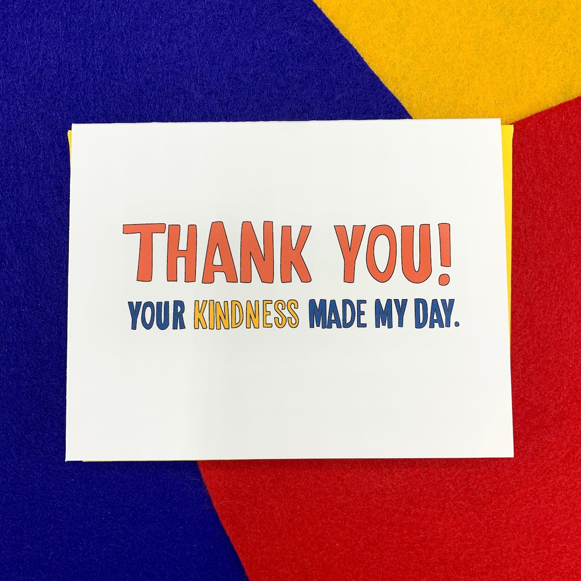 Thank You Card Your Kindness Made My Day 5.5 X 4.25 card Etsy