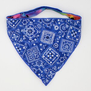 DOG DOT CALM Dog Bandana with Lavender! Classic Bandana Print, Blue