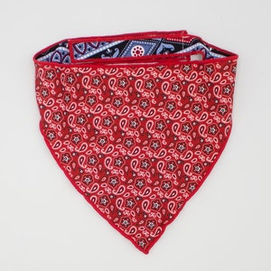 DOG DOT CALM Dog Bandana with Lavender! Classic Bandana Print, Red