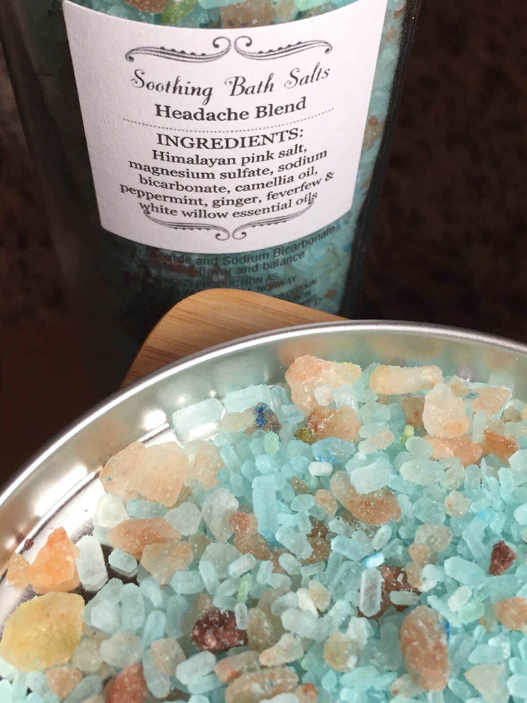 Soothing Bath Salts Headache Blend Himalayan Salts Etsy