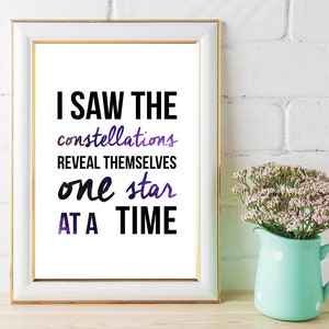 Tragically Hip Art Print Decor: Bobcaygeon Constellations Housewarming Gift Multi-Size Printable Pack