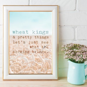 Tragically Hip Art Print Decor: Wheat Kings Housewarming Gift Multi-Size Printable Pack