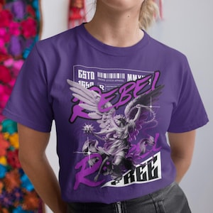 Camiseta, sudadera, sudadera con capucha Rebel Angel, estética angelical vanguardista, diseño urbano único