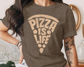 Pizza Is Life T-Shirt, Comfort Food Sweatshirt, Funny Hoodie, Foodie Gift, Pizza Lover Tee, Graphic Top, Unique Design, Trendy Apparel