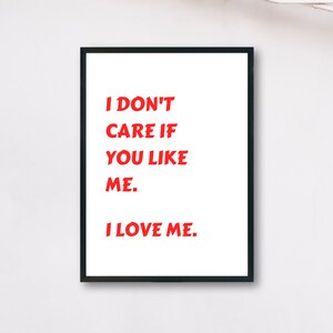 Daily Self-Love Affirmation Digital Print, Confidence Affirmation Print