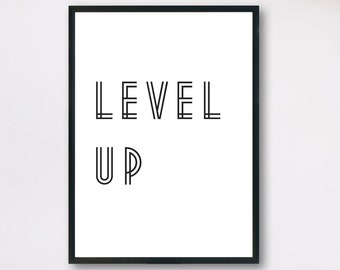 Level Up Digital Druck | Motivierend Printable | Lock In PDF