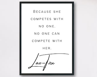 Lao Tzu tägliche Affirmation zum Ausdrucken | Inspirierender Digitaldruck