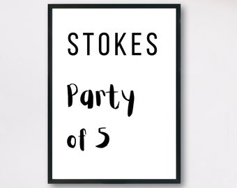 Benutzerdefinierte Familie Printable | House Warming Gift Digital Druck