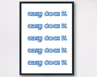 Einfach geht das Digitaldruck | Sanfte Erinnerung Blau Printable