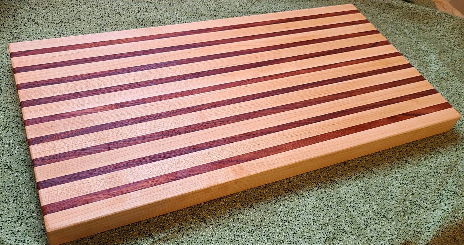 Maple and red zebra wood cutting board | Etsy