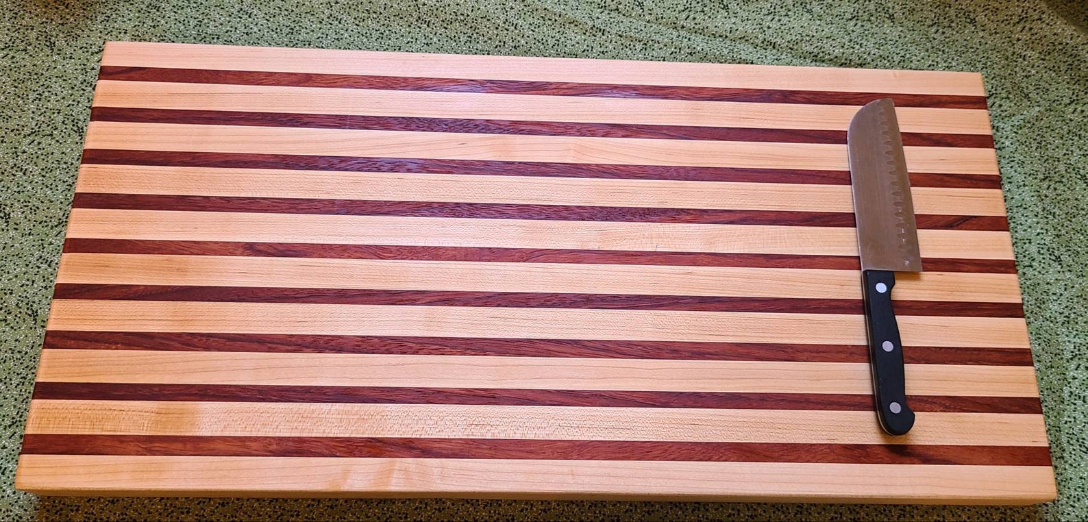 Maple and red zebra wood cutting board Etsy