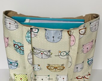 Dog Bag Mini Kids Childs Tote Bag in Labrador Dog PVC Oilcloth Dogs and Dots Gift Bag Mini Shopper