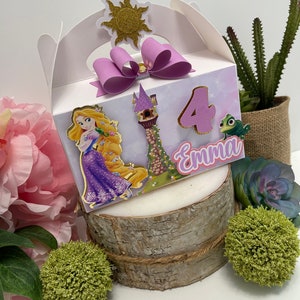 Rapunzel Party Favor Box, Rapunzel Geburtstagsdekoration, Rapunzel Partybedarf, Rapunzel Mottoparty, Rapunzel Geburtstagsbox
