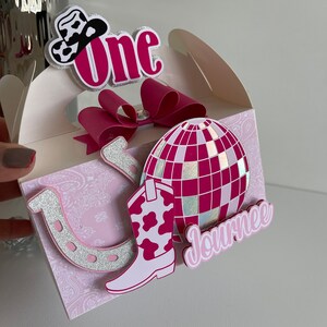 Rodeo Disco Party Favor Box, Rodeo Disco Geburtstagsdekoration, Rodeo Disco Geburtstagsthema, Western-Geburtstags-Thema, Cowgirl Disco Geburtstag,