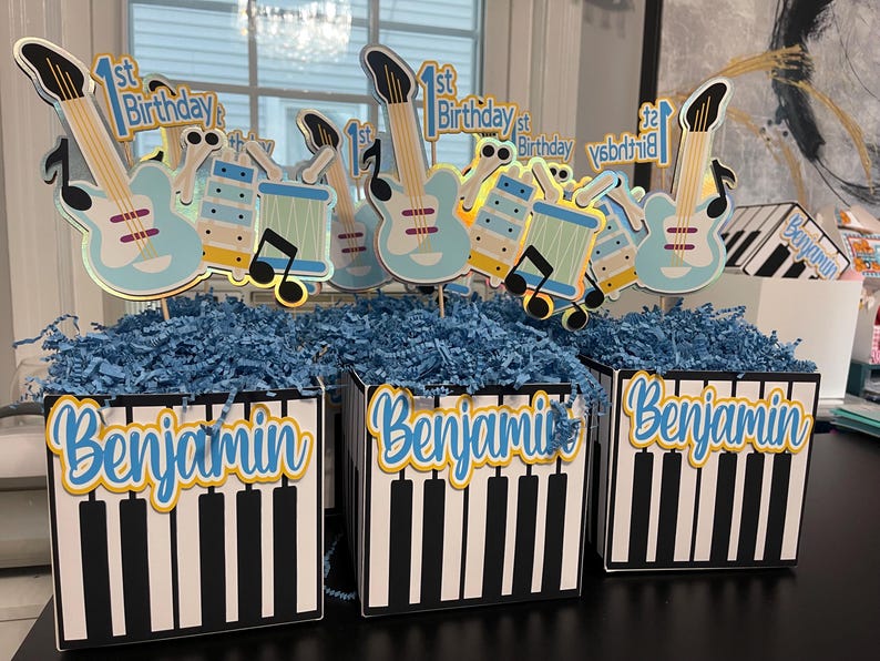 Music Birthday Decorations, Music Party Favor Box, Music Instruments ...