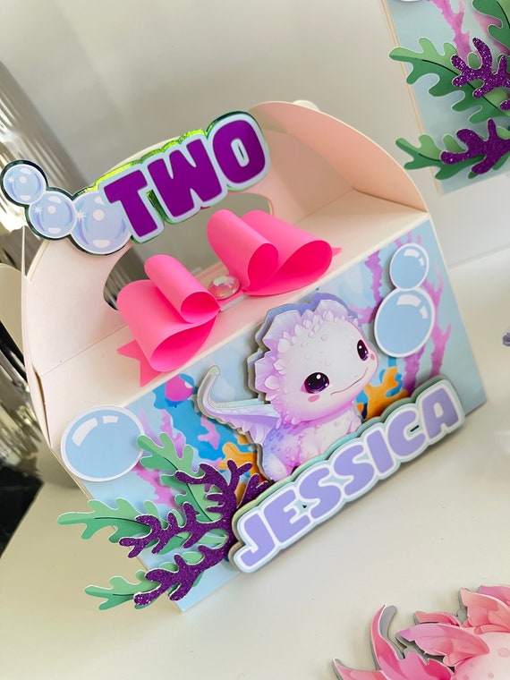 Axolotl Party Favor Box, Axolotl Birthday, Axolotl Birthday