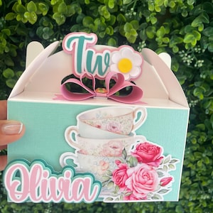 Tea Party Favor Box, Teeparty Geburtstagsdekoration, Teeparty Geburtstagsthema,