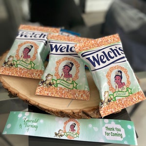 Tiana party favor Tiana welch fruit snack Tiana birthday treat Tiana personalized fruit snack Tiana birthday supplies