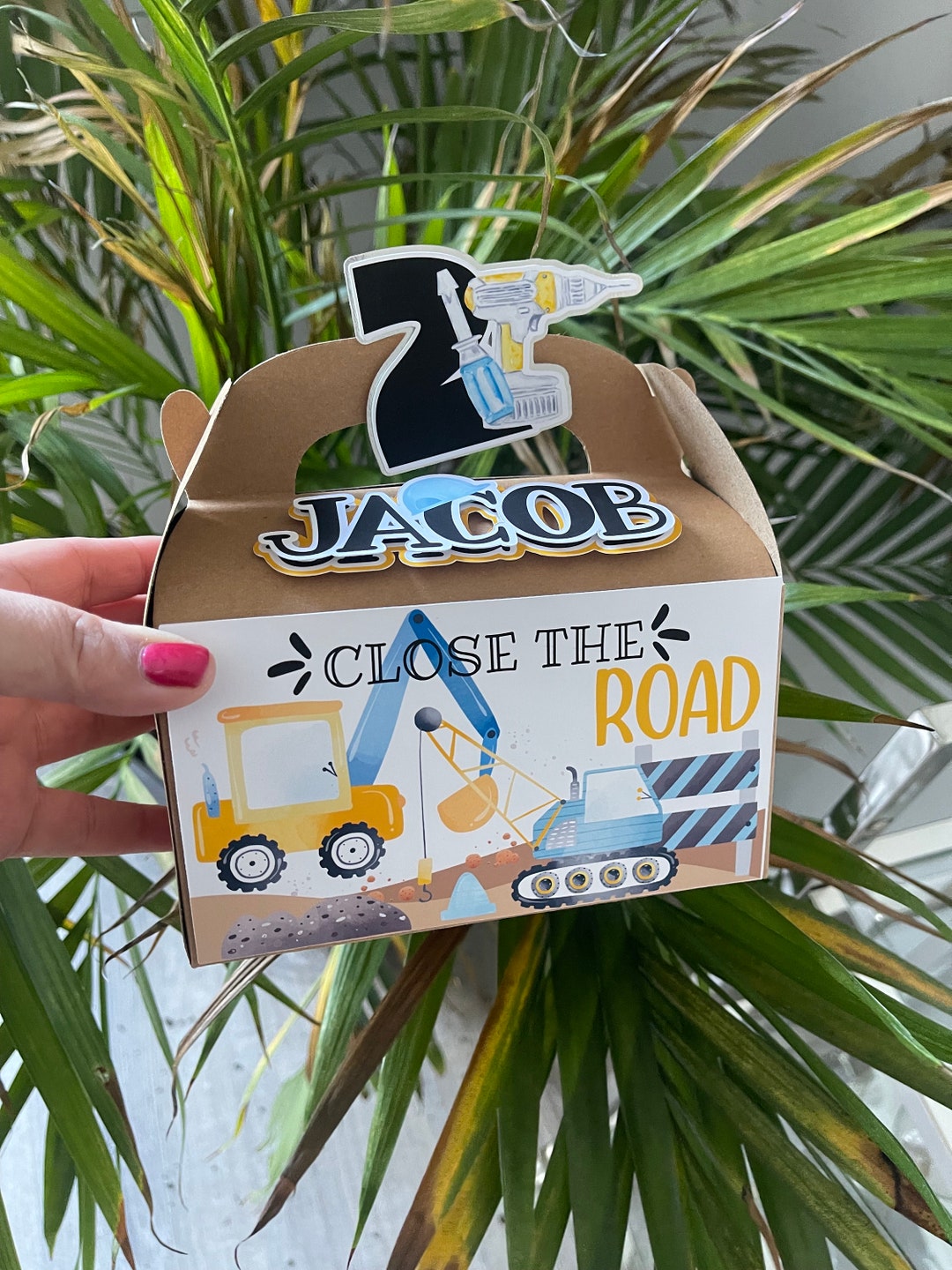 Construction Birthday Party Favor Box, Construction Birthday Theme ...