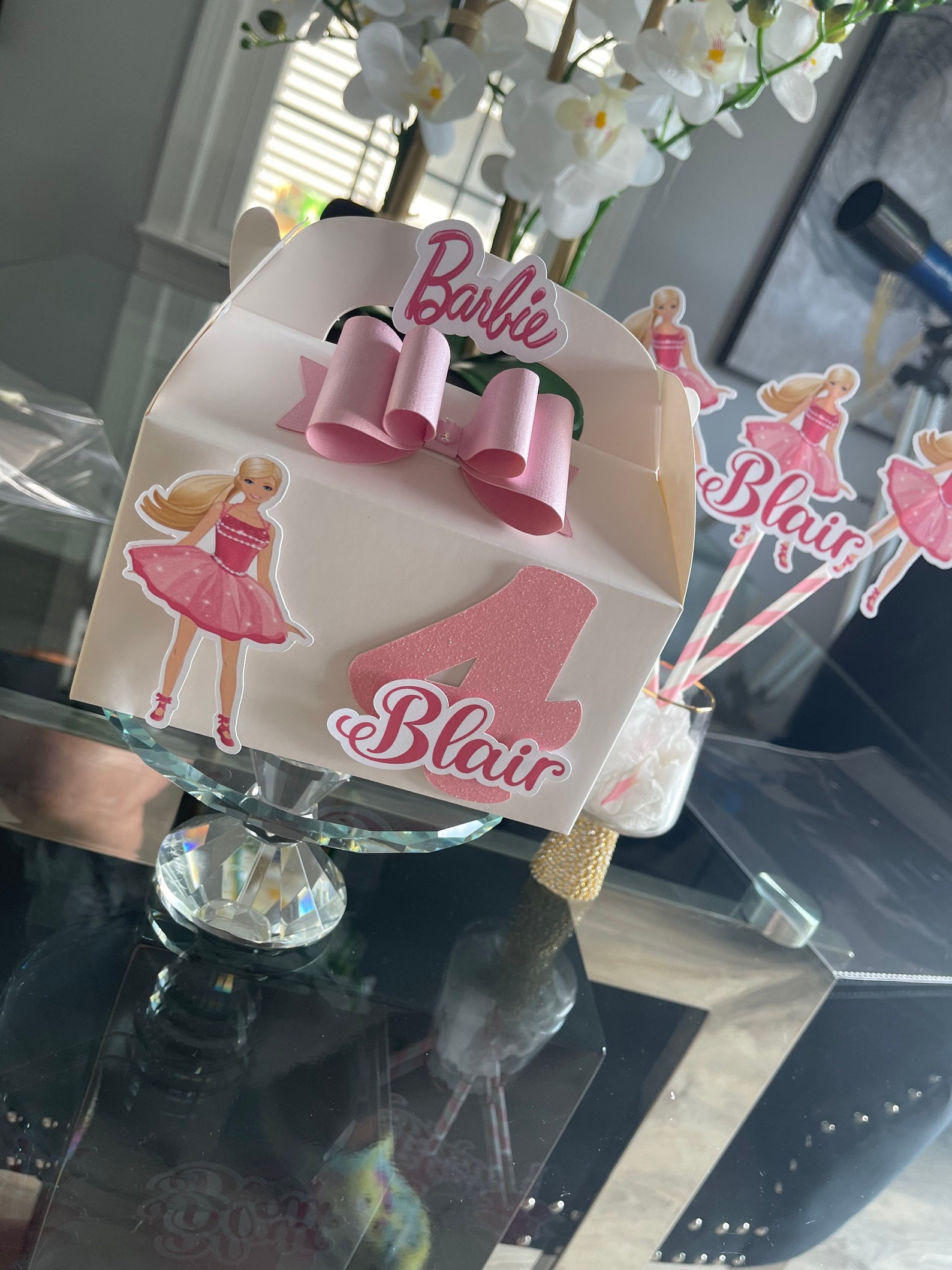 Barbie party favor box and props Barbie birthday supplies Etsy