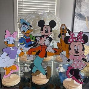 Recortes de Mickey Recortes de Minnie Recortes de Pluto Recortes de Daisy Centro de mesa de Mickey tonto Centro de mesa de Minnie Centro de mesa de Pluto Centro de mesa de Daisy