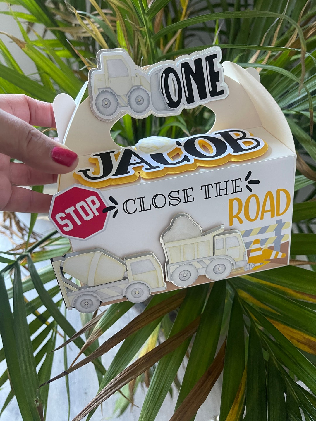 Construction Birthday Party Favor Box, Construction Birthday Theme