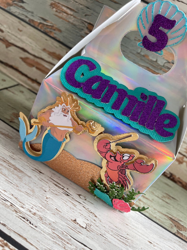 Princess Ariel Party Favor Box the Little Mermaid Party Favor Etsy