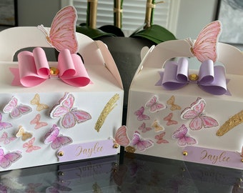 Butterfly party favor box Butterfly birthday Butterfly birthday supplies Butterfly birthday theme Butterfly sixteenth Butterfly 1st birthday