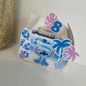 Stitch festpresentask, Stitch festpresentask, Stitch födelsedagsdekorationer, Stitch födelsedagstema, Stitch godisask,