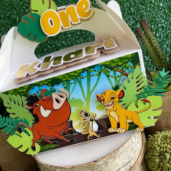 Lion King Party Favor Box, Lion King Birthday Theme, Lion king Birthday Decorations, Lion King Goody Box