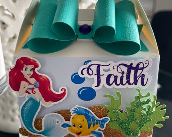 Ariel Party box, The little mermaid party decorations, Ariel birthday favors, The little mermaid birthday, Ariel theme party, princess Ariel