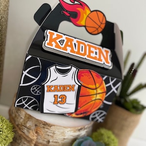 Basketball party favor box, Basketball treat box, Basketball birthday theme, Sport Birthday Theme, Basketball birthday decorations