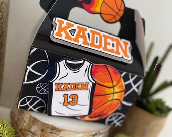 Basketball party favor box, Basketball treat box, Basketball birthday theme, Sport Birthday Theme, Basketball birthday decorations