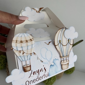 Hot Air Balloon Party Favor Box, Hot Air Balloon Birthday Decorations ...
