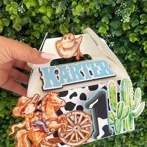 Rodeo party favor box, Rodeo birthday decorations, Rodeo birthday theme, Western birthday theme, Western party favor, Cowgirl birthday