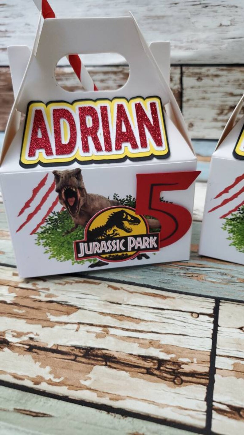 Jurassic Park party favor box Jurassic Park goody box Jurassic Etsy