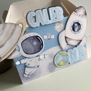 24-Pack Outer Space Party Gift Bags - Planet Astronaut Galaxy Theme Treat Bags With Handles