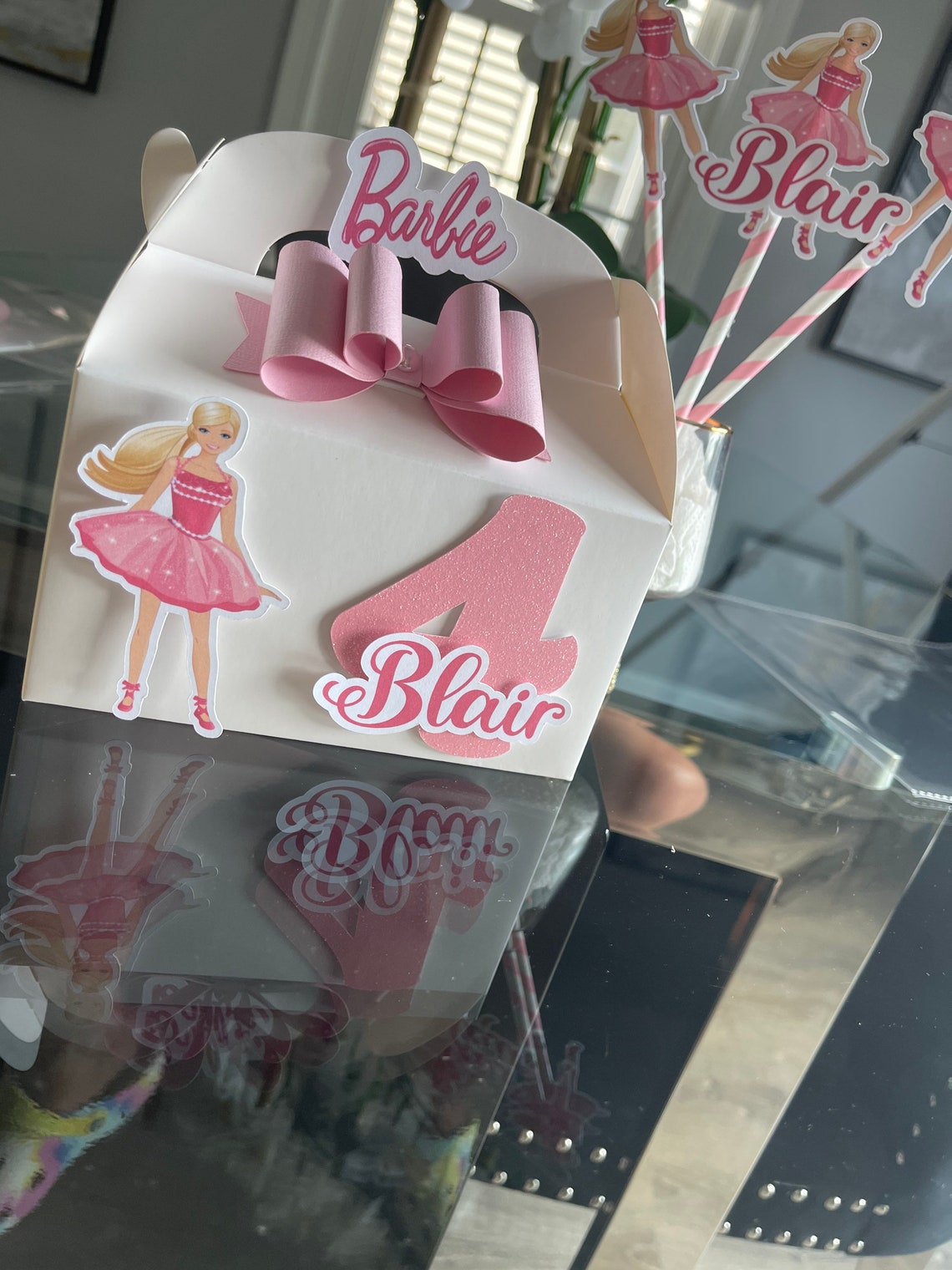 Barbie party favor box and props Barbie birthday supplies Etsy