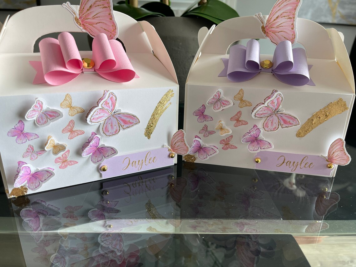 Butterfly Party Favor Box Butterfly Birthday Butterfly Etsy