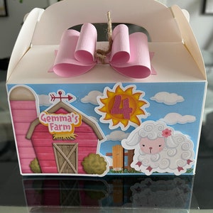 Bauernhof Geschenkbox, Bauernhofdekoration, Geburtstagsthema Bauernhof, Geburtstagsdekoration Bauernhof, Tier Geburtstagsthema