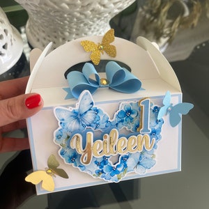 Butterfly party favor box, Butterfly birthday Butterfly party decorations, Butterfly theme party, Butterfly first birthday theme