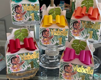 Moana Party Favor, Moana Goody Box, Moana birthday decorations, Moana birthday theme, Baby Moana birthday, Baby Moana goody bag