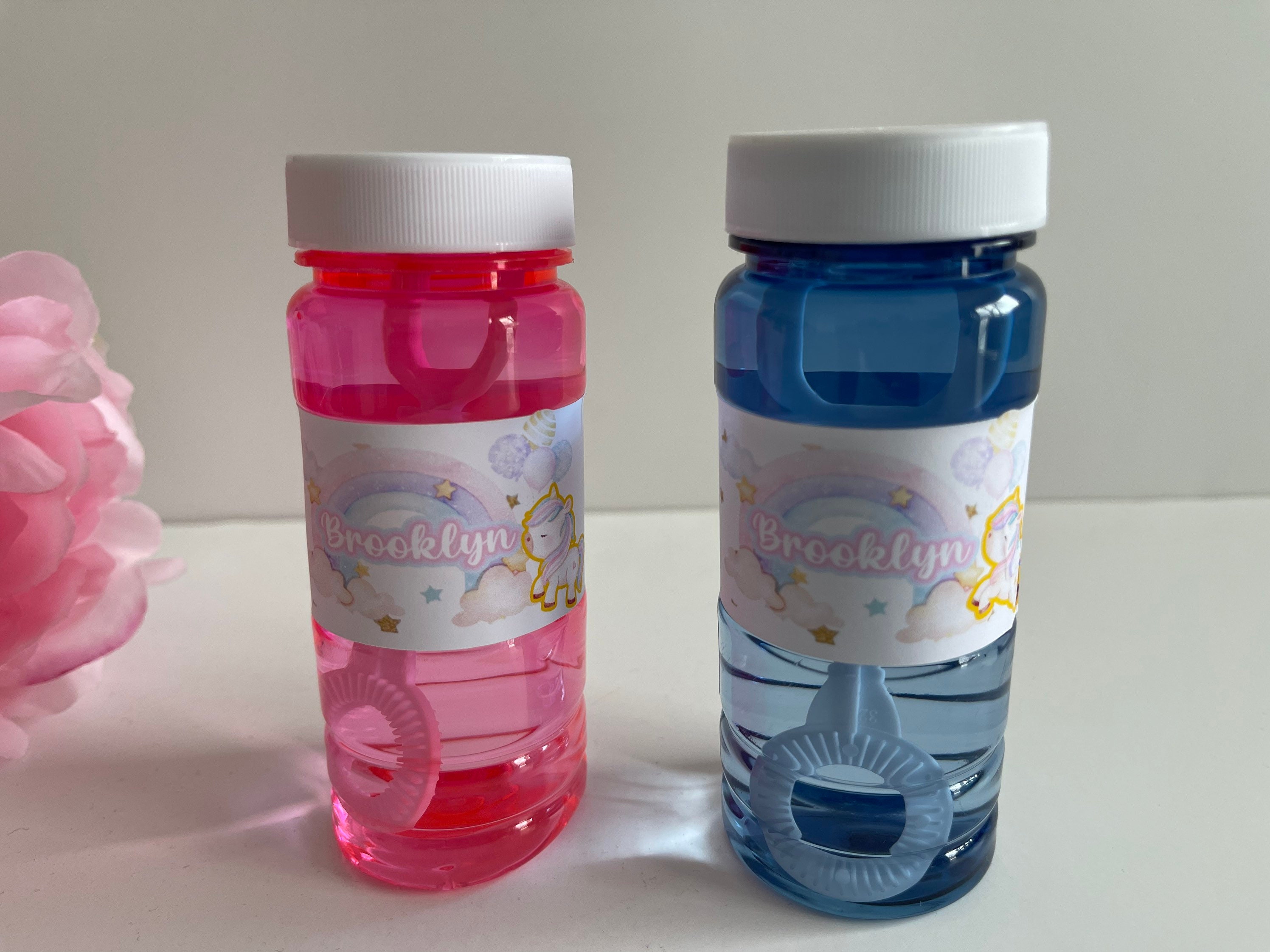 Unicorn bubble bottles, Unicorns party favor,  Bubble bottles, Unicorn party decorations, personalized bubble bottles, Unicorn theme party