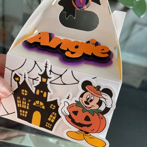 Mickey Halloween party favor box Mickey party box Mickey treat box Mickey Halloween birthday Mickey party supplies Mickey birthday box