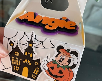 Mickey Halloween party favor box Mickey party box Mickey treat box Mickey Halloween birthday Mickey party supplies Mickey birthday box