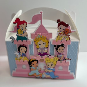 Baby princess party favors, Princess birthday decorations, Baby princess theme party, Baby princess party box, baby princess goody bag