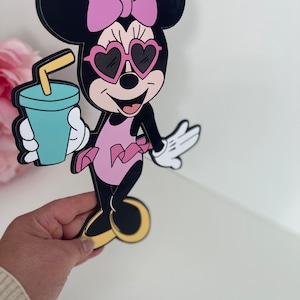 Minnie Schwimmen Ausschnitt, Minnie Sommer Ausschnitte, Minnie Schwimmen DYI Herzstück, Minnie Sommer Geburtstag Dekorationen, Minnie Geburtstag Thema
