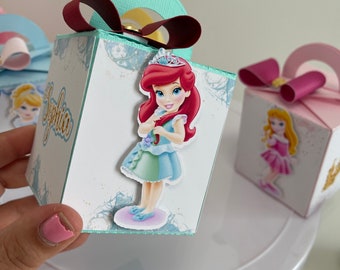 Toddler princesses party box, toddler princesses birthday decorations, toddler birthday theme, Princesses treat box, Princess goody box