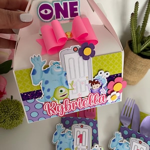Monster Inc Party Favor Box, Monster Inc Birthday Decorations, Monster Inc Birthdays Theme, Monster Inc Handmade Birthday Box