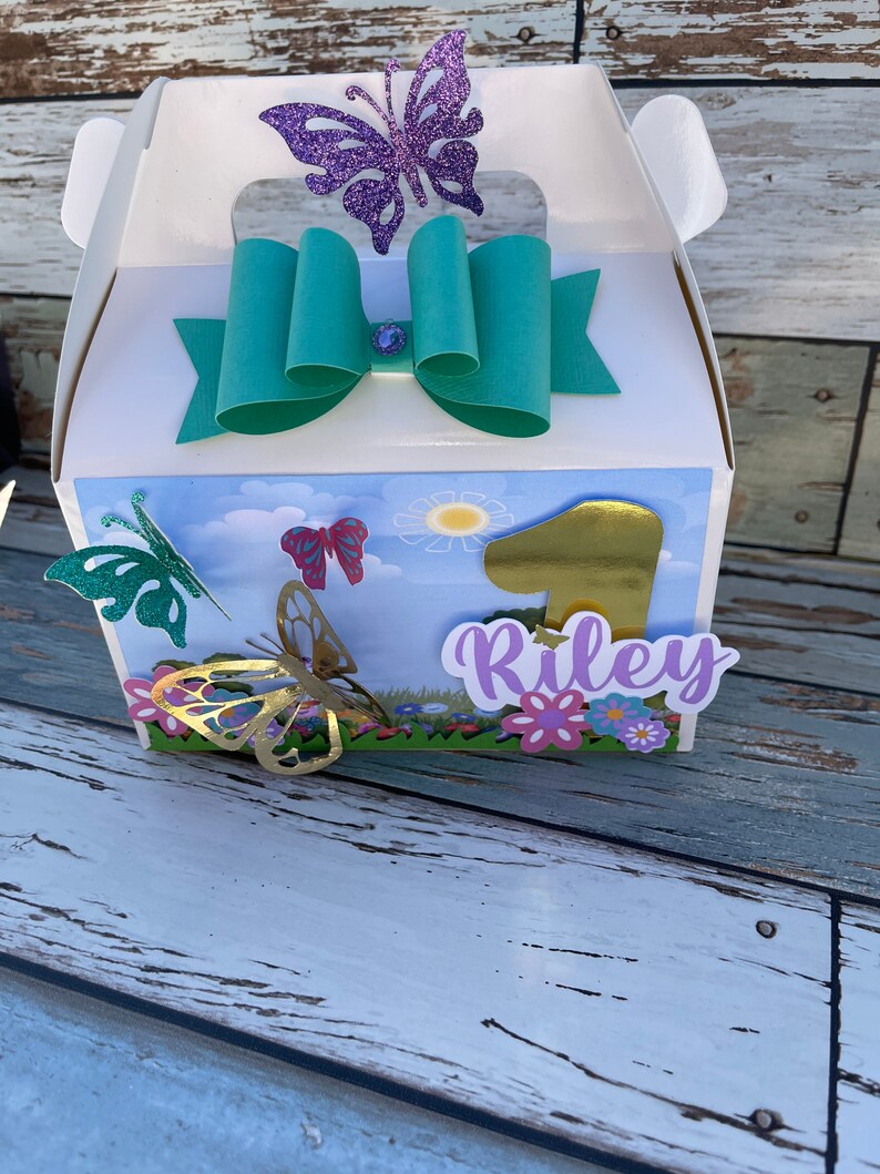 Butterfly Party Favor Box Butterfly Party Butterfly Birthday Etsy